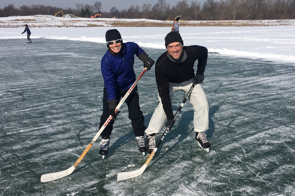 Pond Hockey Pose